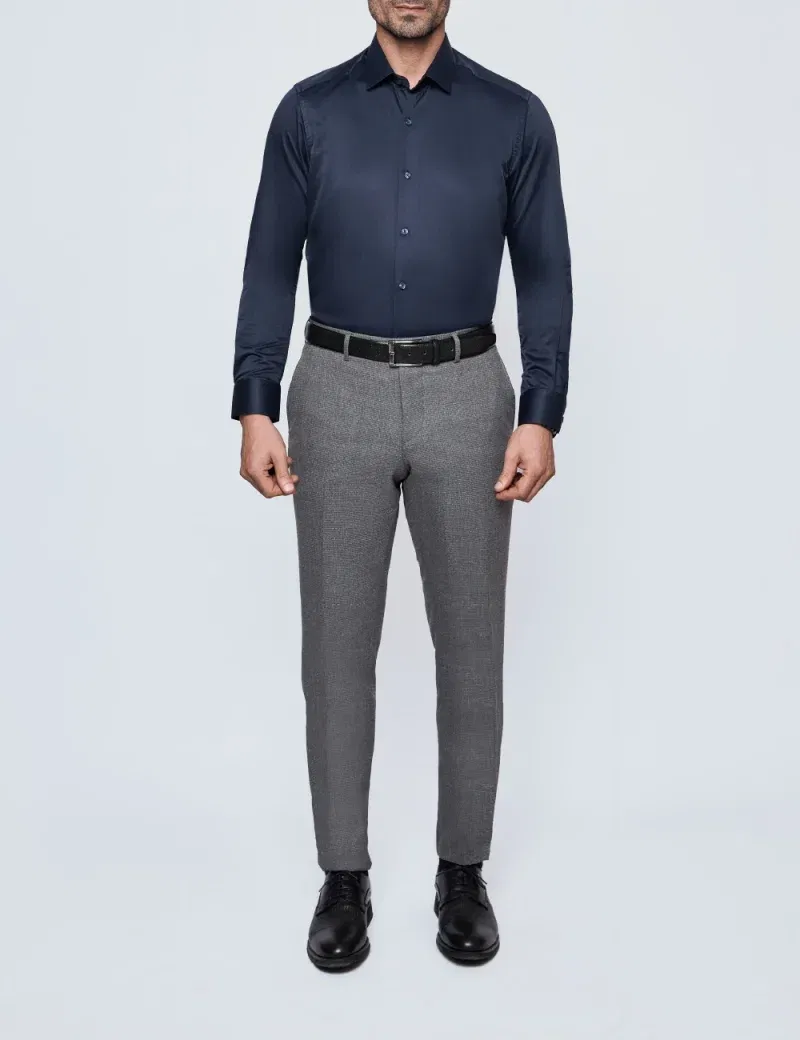 Formal Textured Pants